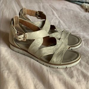 gold tan gladiator sandals